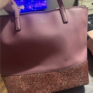 Kate Spade Pink Glitter Tote Bag Greta court